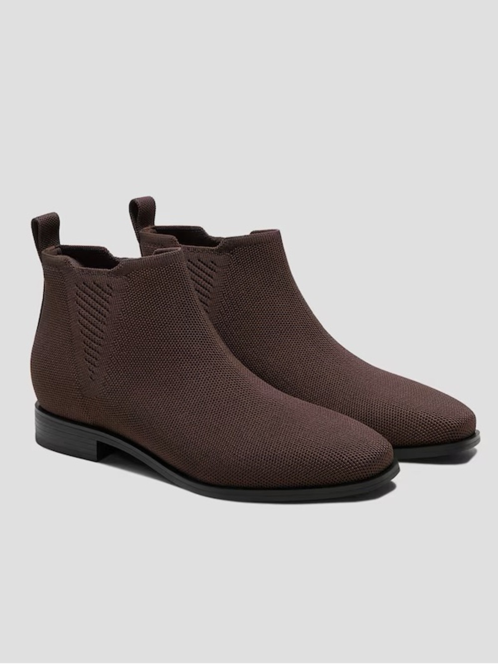 VIVAIA Square-Toe Slip-On Chelsea Boots (Ryan Slip-On) Dark Chocolate Brown 41.5
